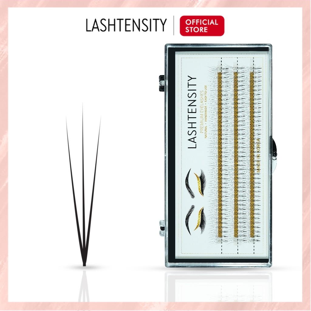 LASHTENSITY Eyelashes Extension Cabang Bulu Mata Tanam Individual Natural Reusable False Eyelash