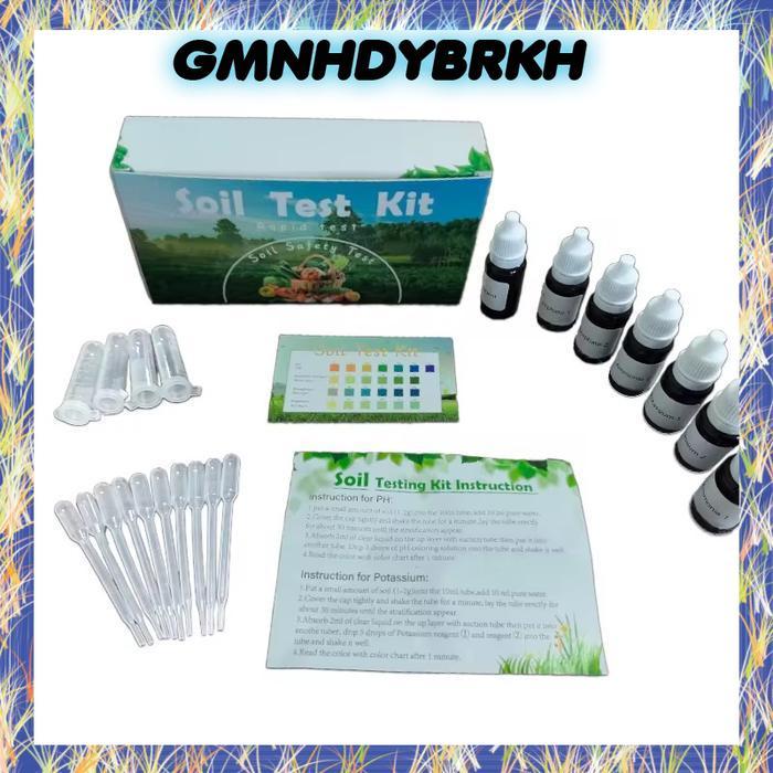 Alat Test Tes pH Tanah Ammonia Nitrogen Potassium Phosporus Upgraded Soul Test Kit Rapid Test 4 IN1 