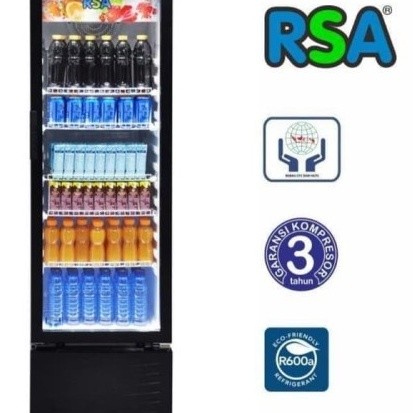 (KHUSUS BOGOR) SHOWCASE RSA AGATE 300 KAPASITAS 282 L