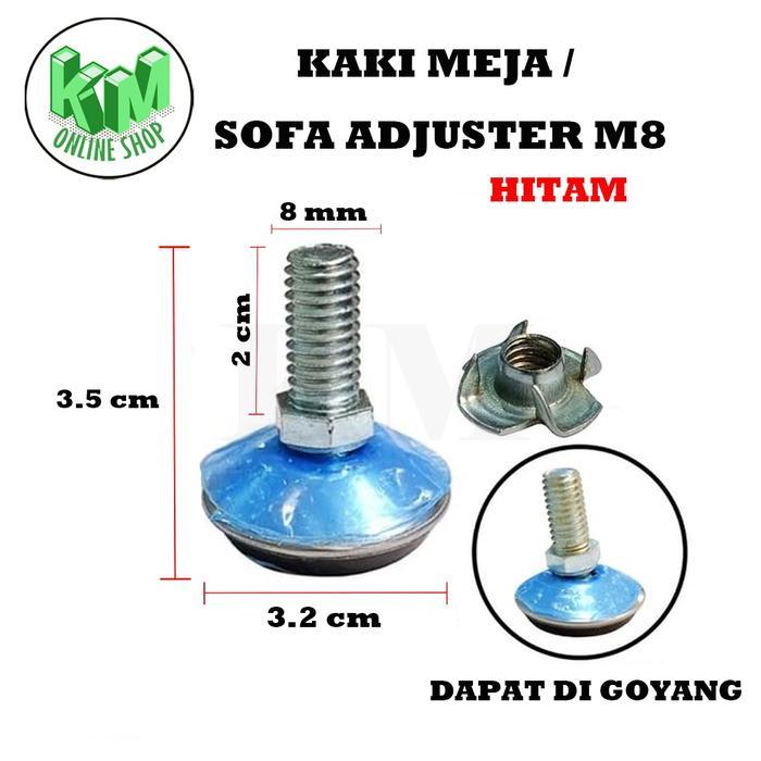 Kaki Adjuster Kaki Stabil Meja Kursi Nylon Putih