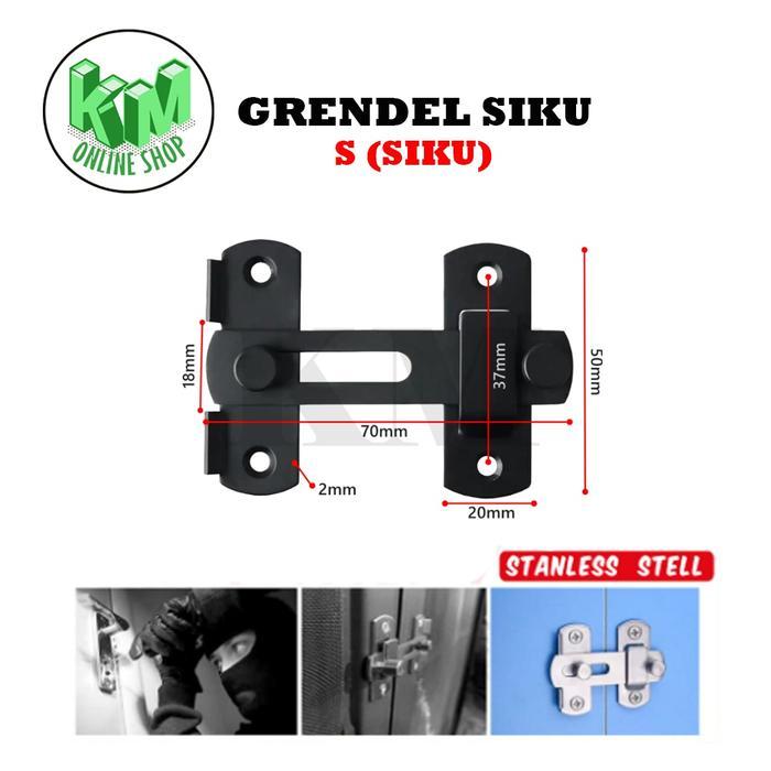 Grendel Slot Pintu S (Kecil) / Kunci geser pintu / lemari geser Minim