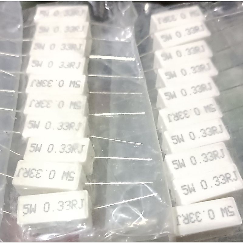 R kapur 0.33 ohm 5 watt 5 w 5watt Resistor Kapur 5 watt 0.33 ohm