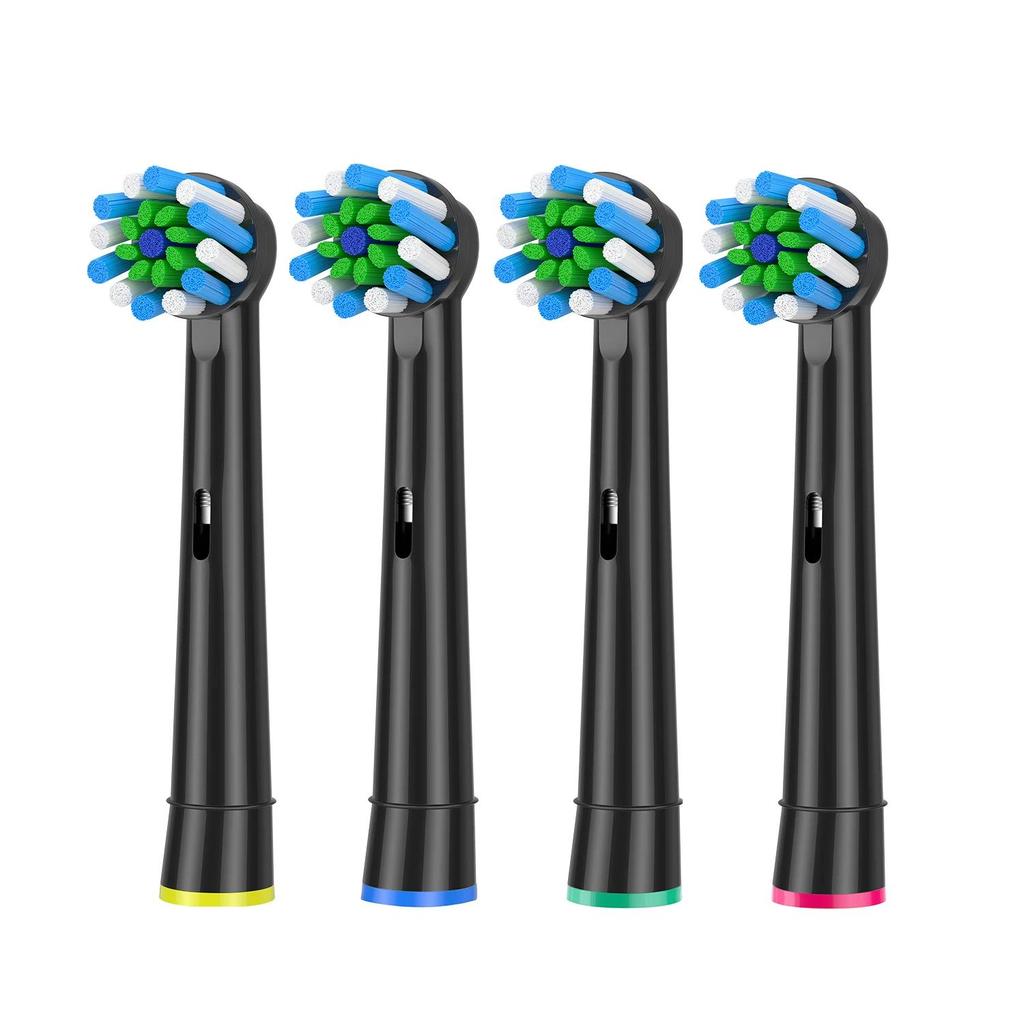 4pcs Toothbrush Head Compatible with Braun Oral B Electric Toothbrush, Replacement Brush Heads for O