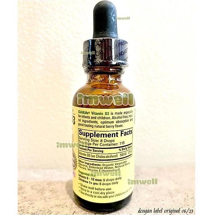 Plus- Childlife Vitamin D3 Drops Anak Vit D 3 Kids Vit E Imun Tulang 30Ml