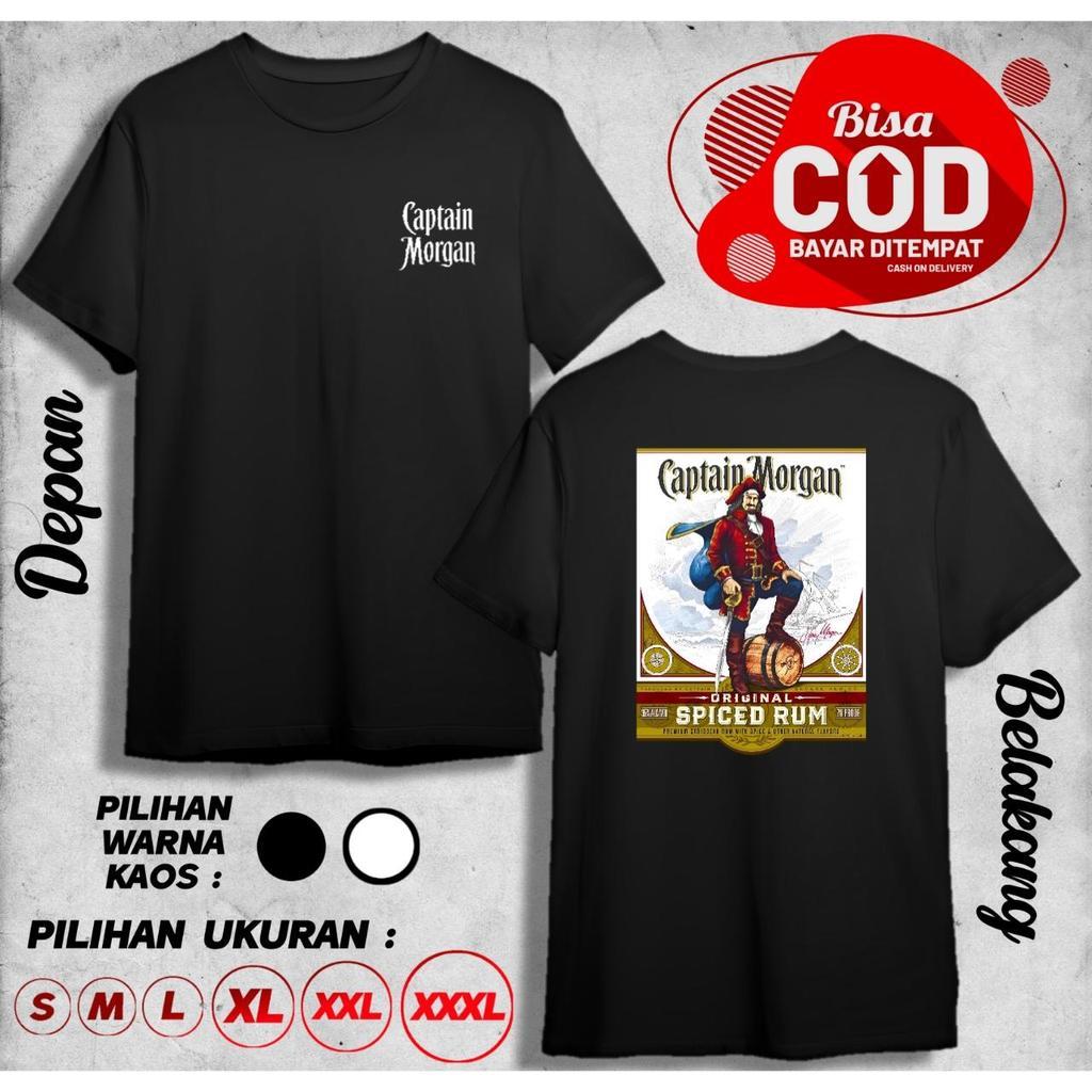 KAOS LOGO CAPTAIN MORGAN KEREN DB