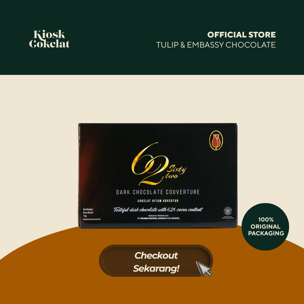 Tulip Dark Chocolate Couverture 62% 1 Kg