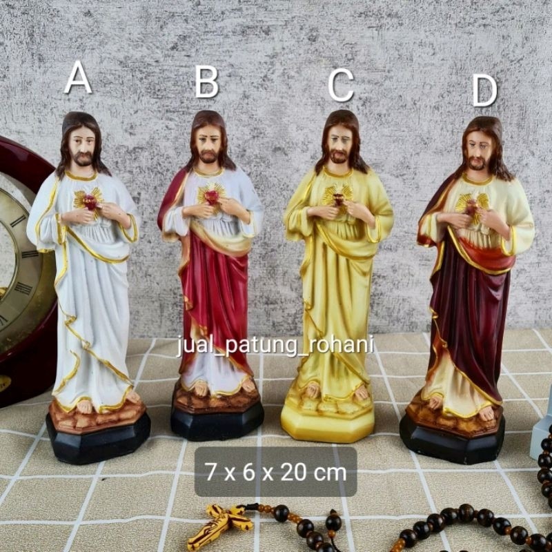 Patung Yesus Hati Kudus Resin 20 Cm