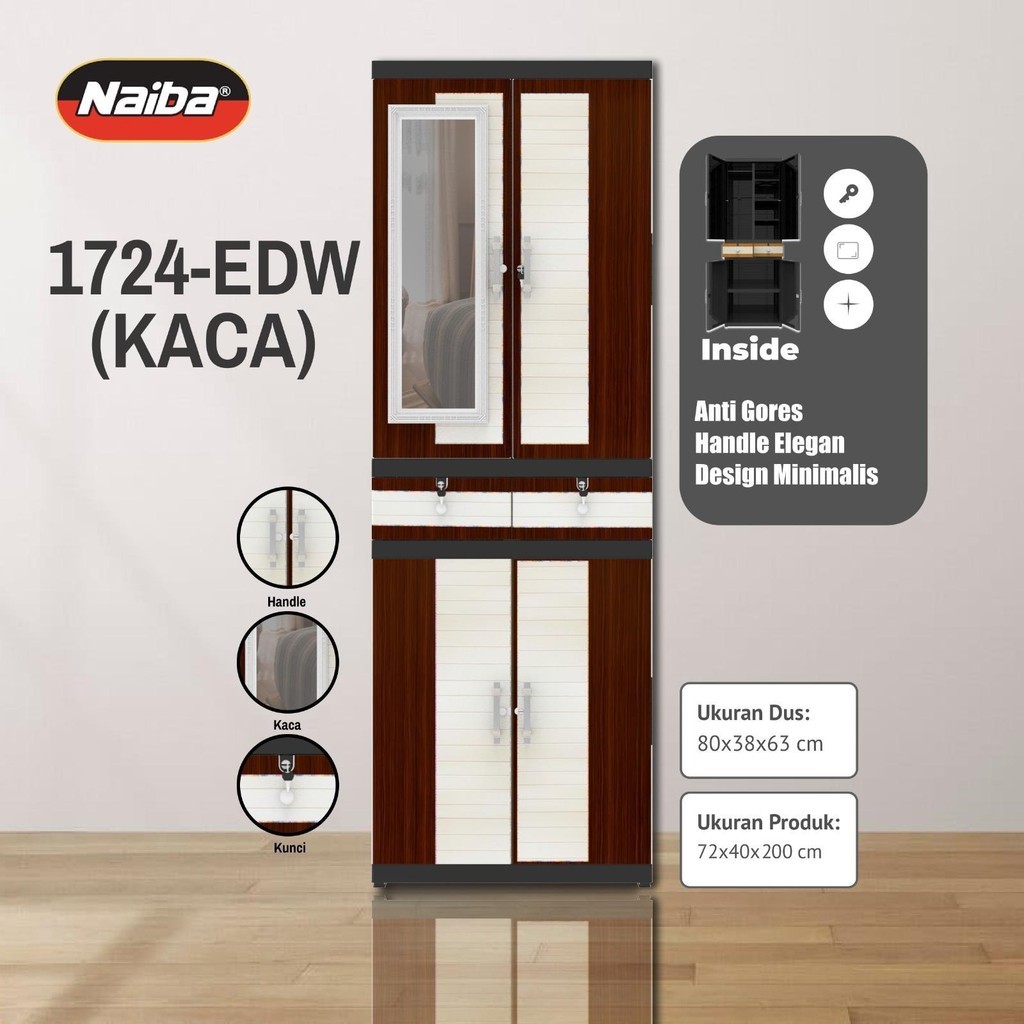 NAIBA - Lemari Naiba Fit Gantung Drawer (KARGO)