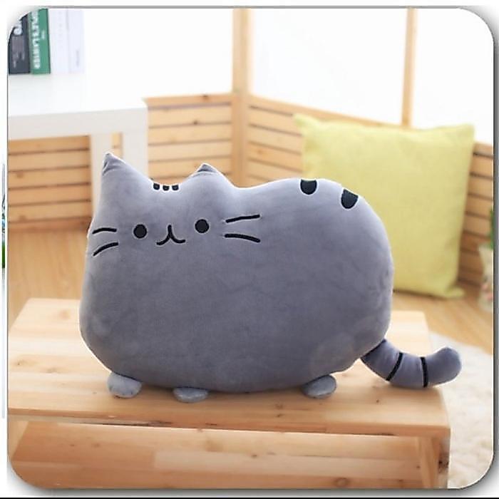 Bantal Kucing Pusheen Ukuran 35cm Halus Bahan Plush Dolls Toys - Abu-abu