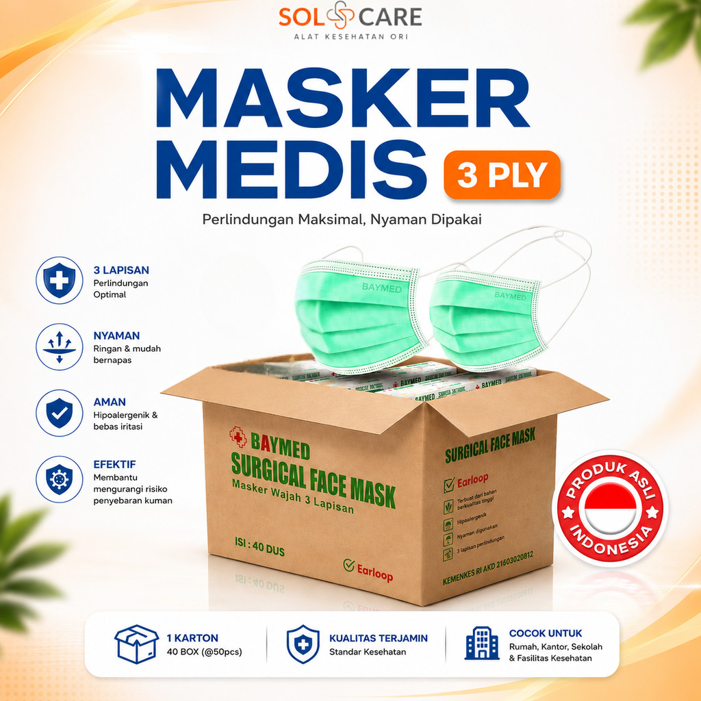 Baymed Masker Medis 1 Karton Hijab/Earloop