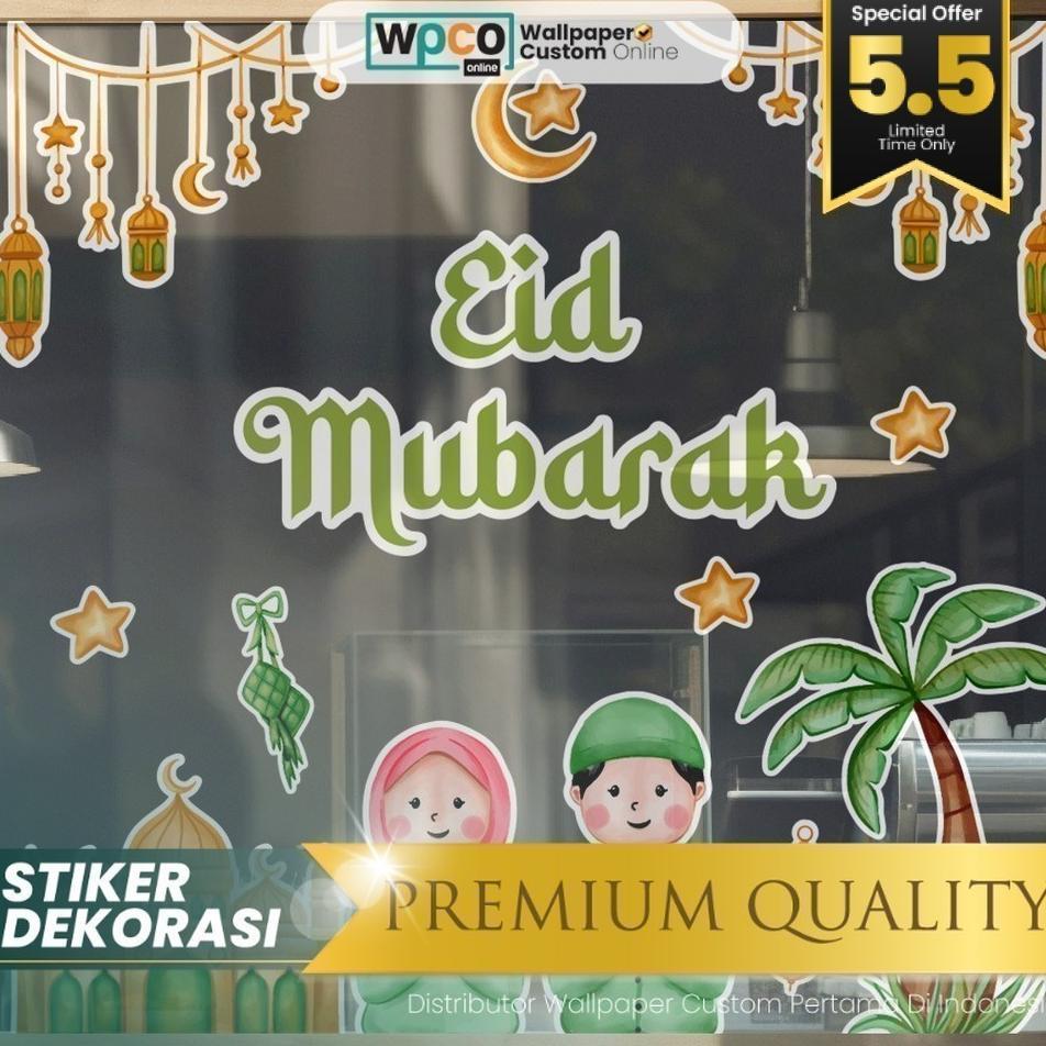 Stiker Kaca Ramadan Idul Fitri Premium Motif Islami