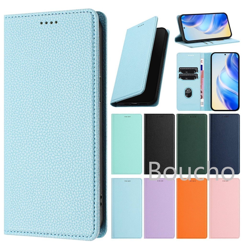 Casing Untuk Infinix Smart 10 Plus 9 8 7 6 HD Zero 40 30 20 5G 2023 4G Dompet Kulit Lychee Magnetic 