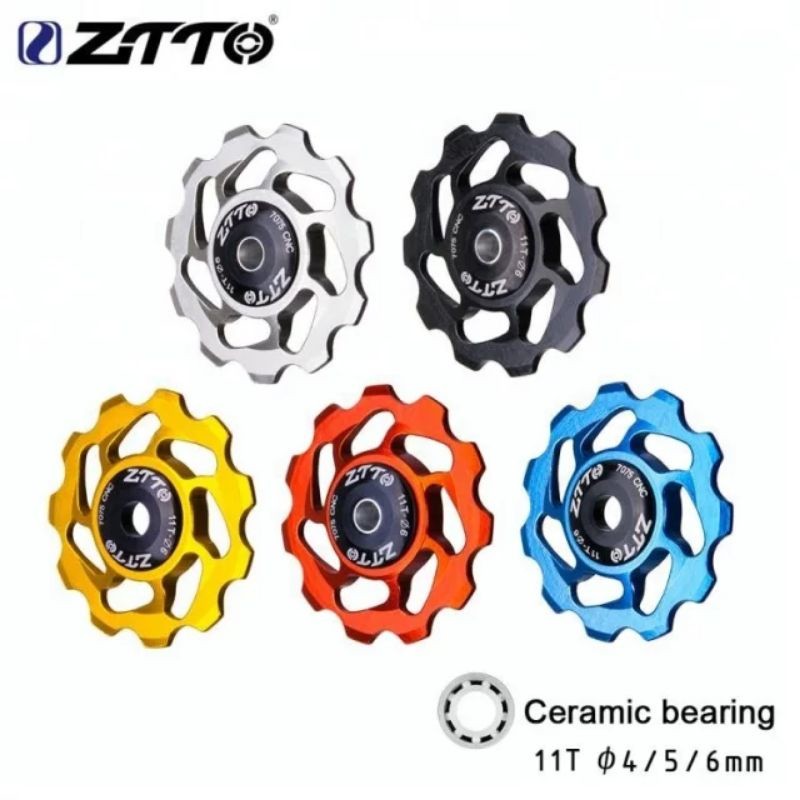 Foto Pulley RD ZTTO ceramic jockey wheel bearing keramik cnc alloy 11T loncer untuk sepeda RB MTB