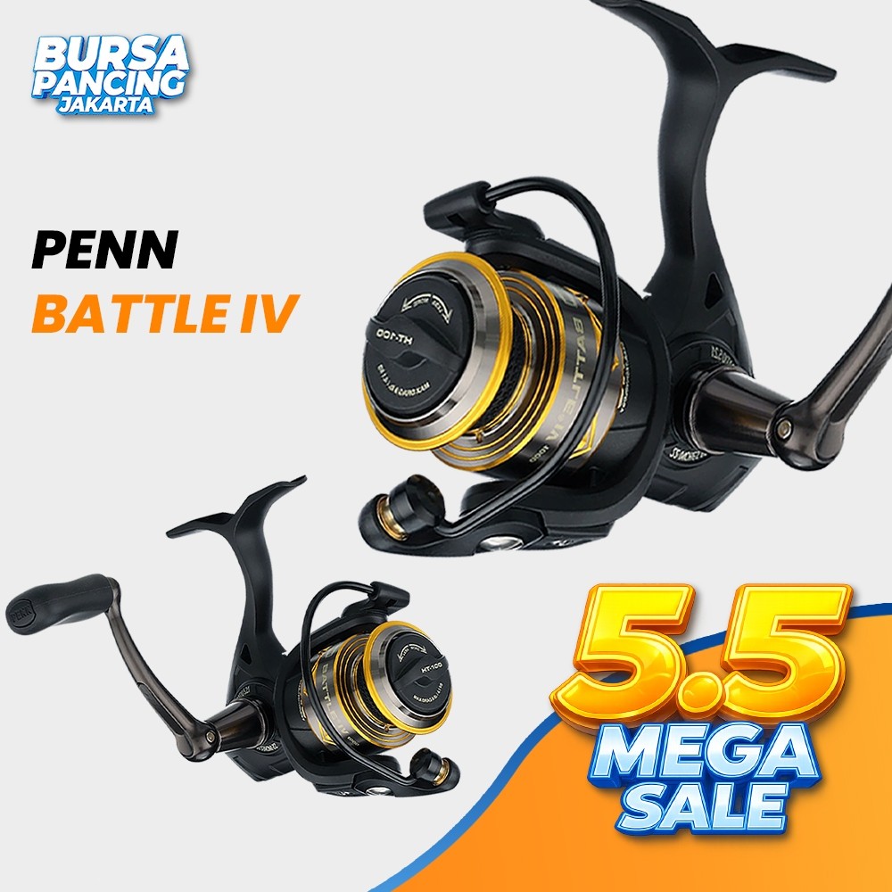 PENN Reel Pancing Spinning BATTLE IV 1000 - 10000 Hydro Armor Full Metal Body Sideplate Saltwater