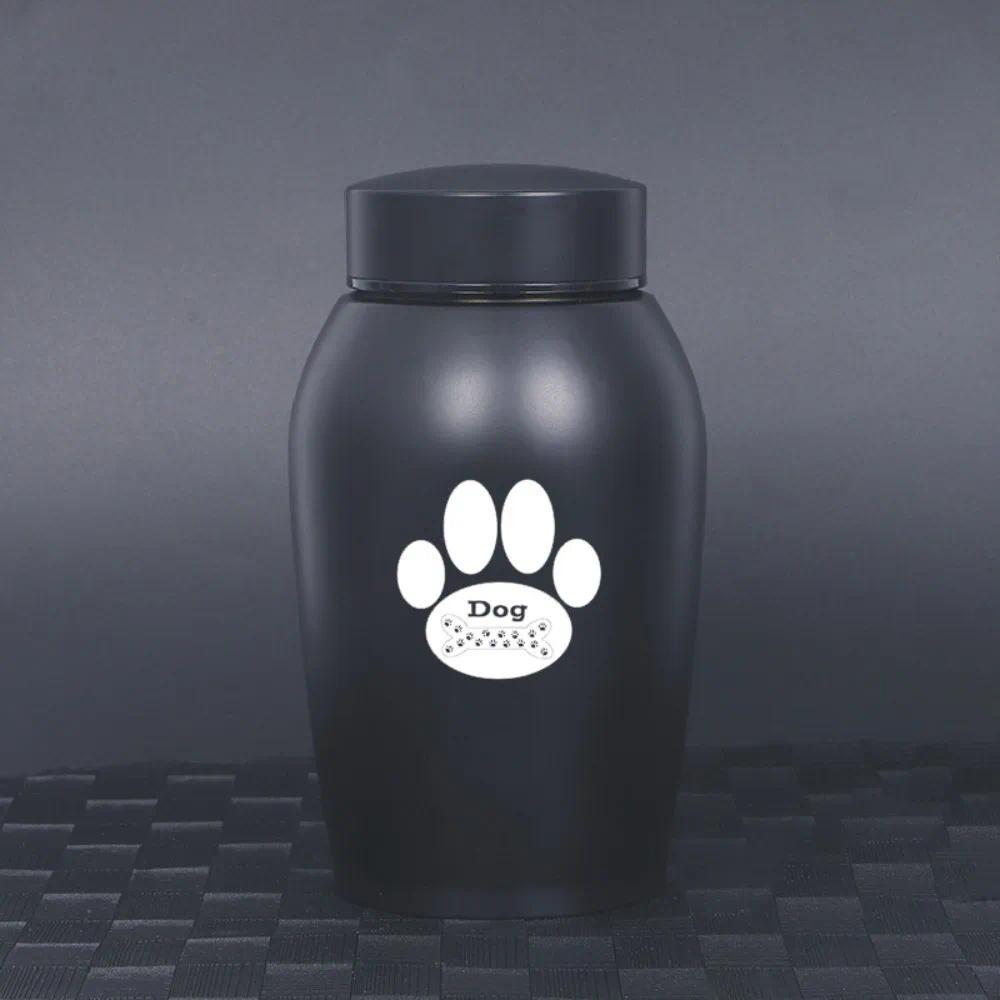 Keepsake Urn Stainless Steel Pet Ashes Urn Portable Moisture-Proof Memorial Pet Urn Black Pet Cremat