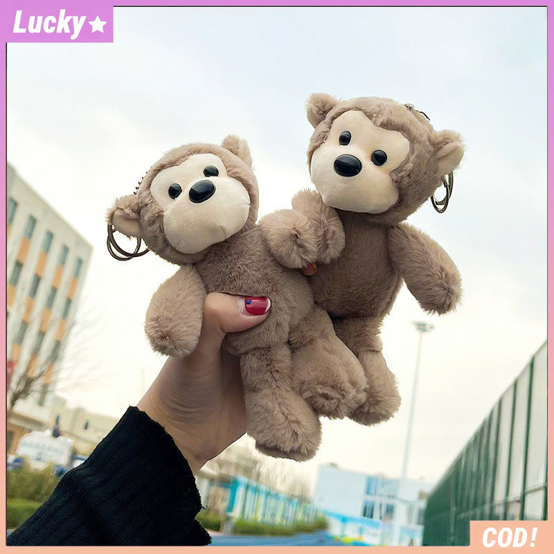 Boneka Monyet Lucu Gantungan Tas Gantungan Kunci Monyet Lucu Aksesoris Anak Hadiah Unik