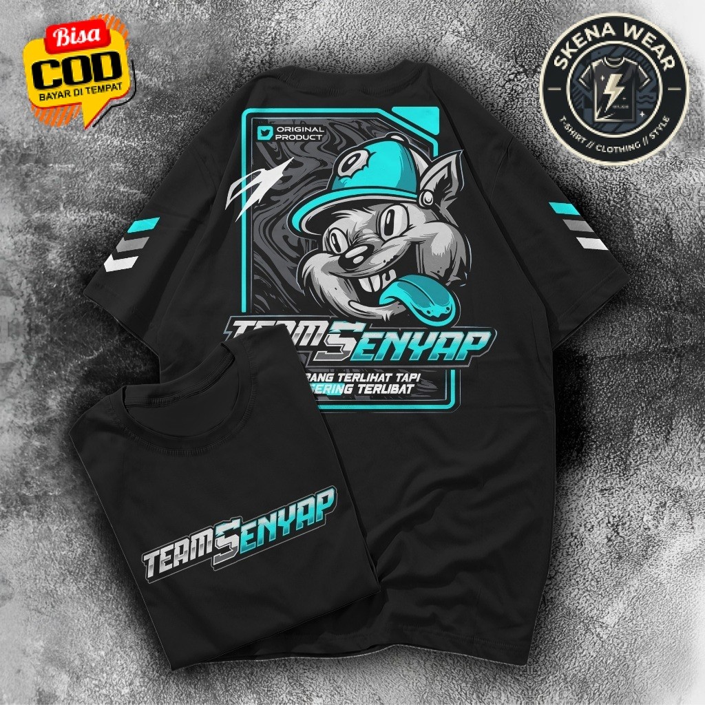 Kaos Team Senyap Jarang Terlihat Tapi Sering Terlibat / Baju Distro Team Senyap Kaos Boxy
