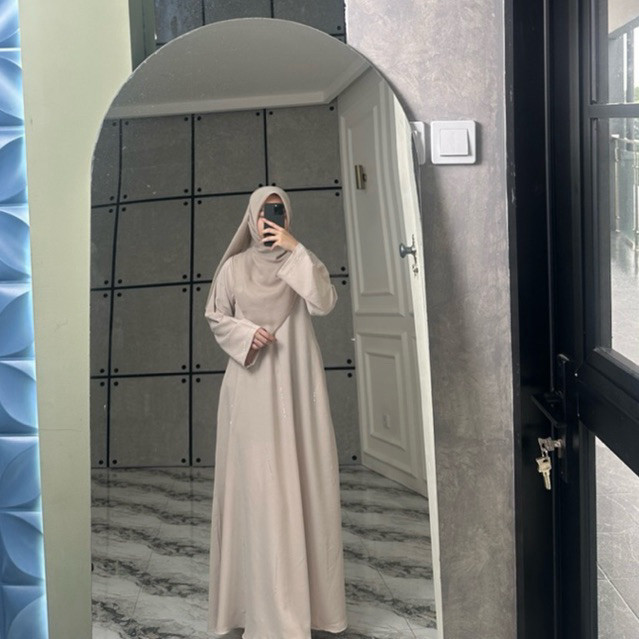 Samira Abaya READY (Exclusif) Dress Series Tanpa Hijab Bahan Sabrina Anti UV Abaya Gamis Terbaru By 