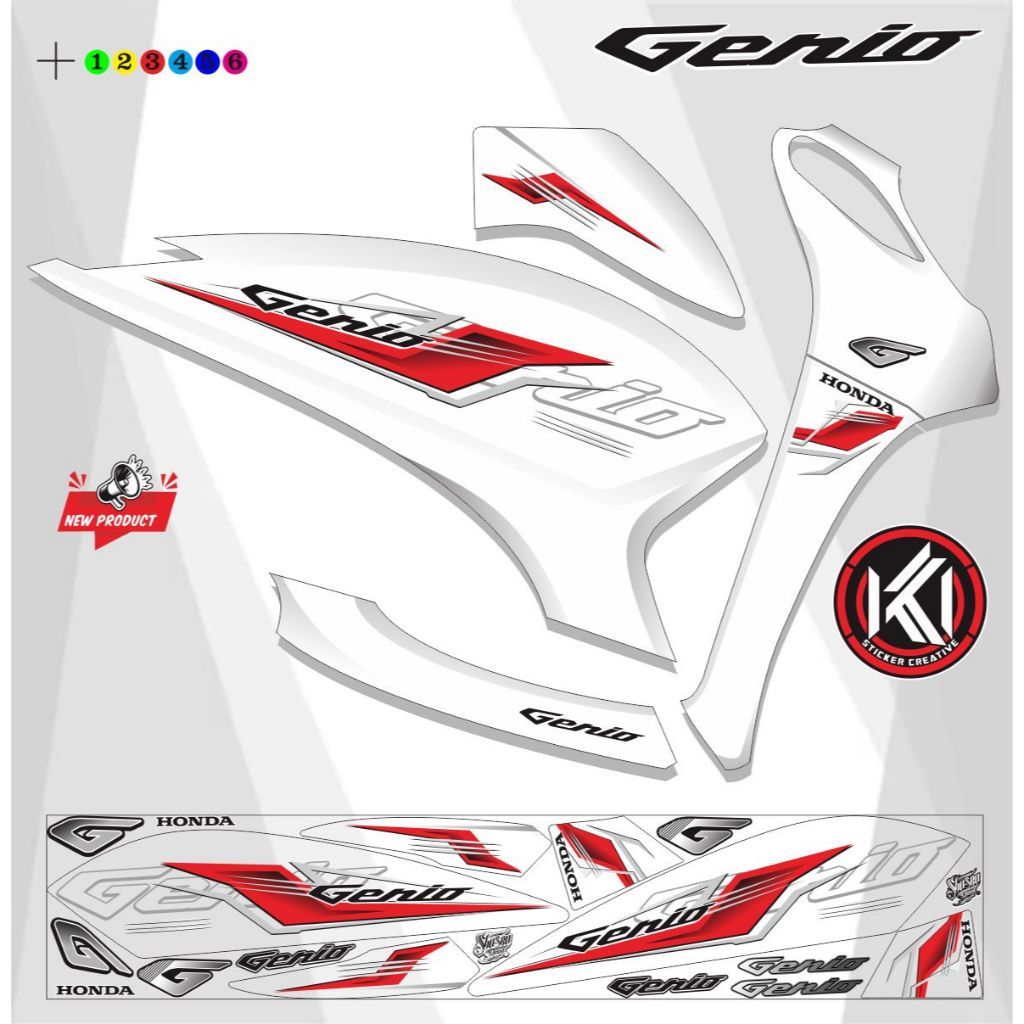 STRIPING STICKER MOTOR GENIO / STRIPING MOTOR GENIO MOTIP LIS