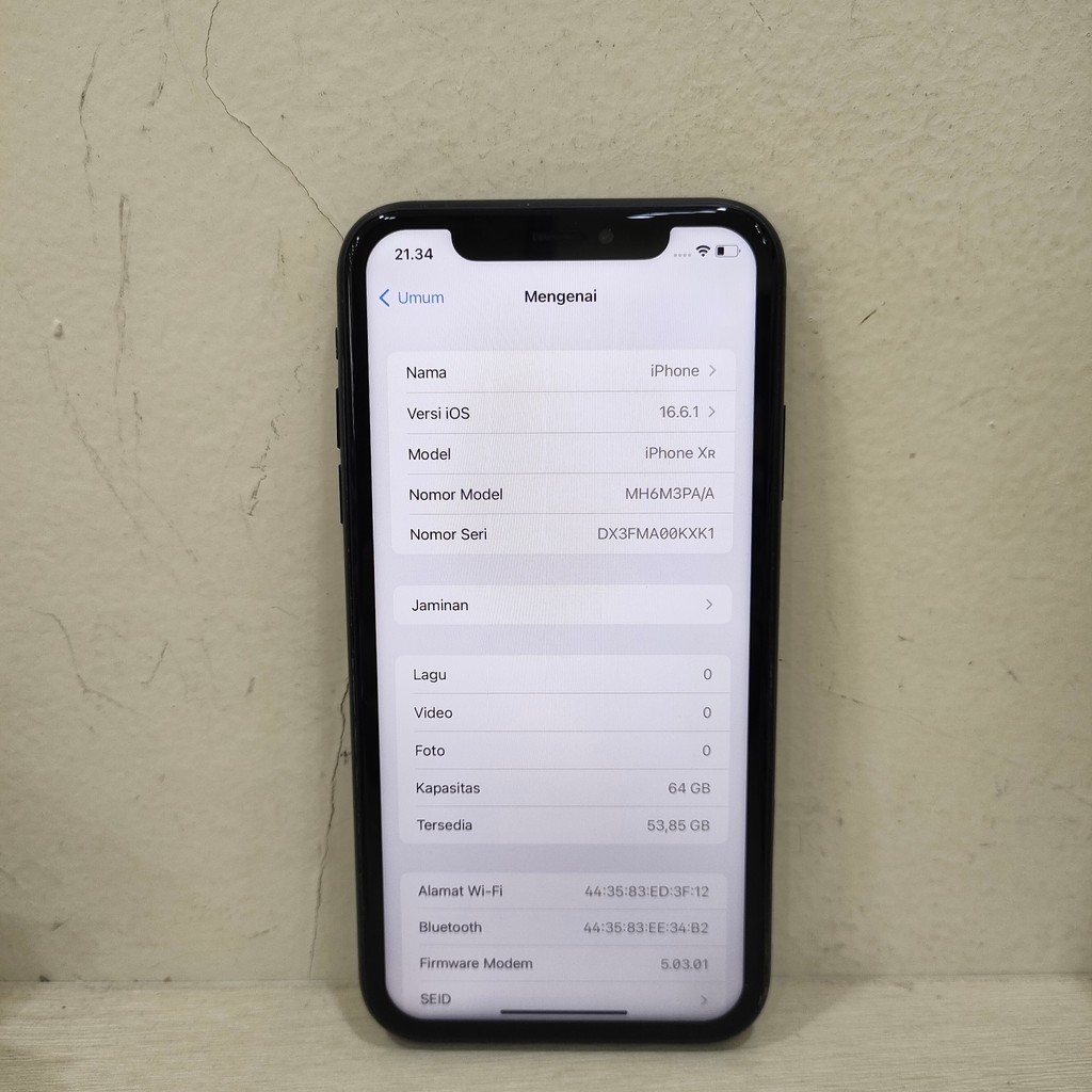 (KXK1-482) IPHONE XR RAM 64GB (IBOX) PA/A BATANGAN NO CHARGER