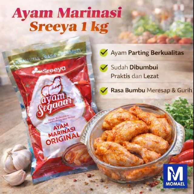 sreeya sayap/ayam marinasi 1 kg