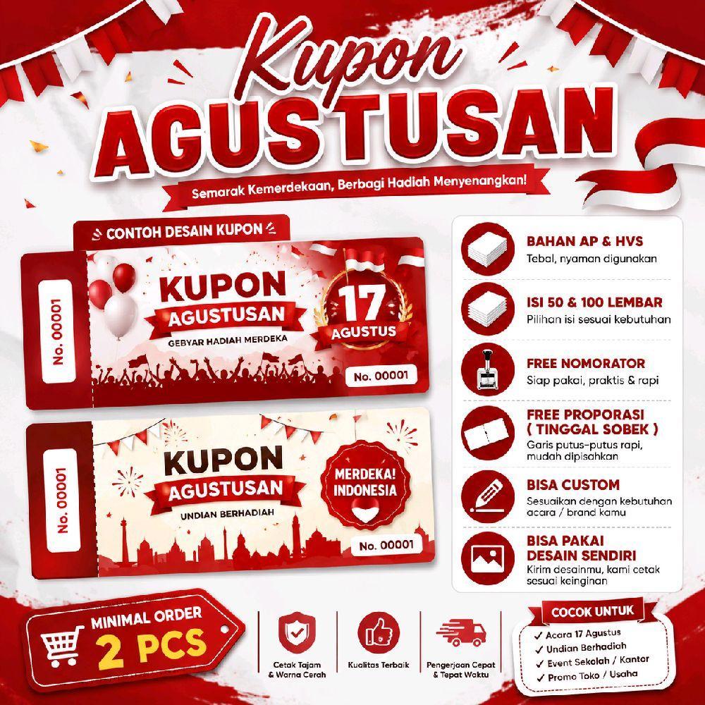Cetak Kupon Undian / Kupon Hadiah / Karcis / Kupon Murah