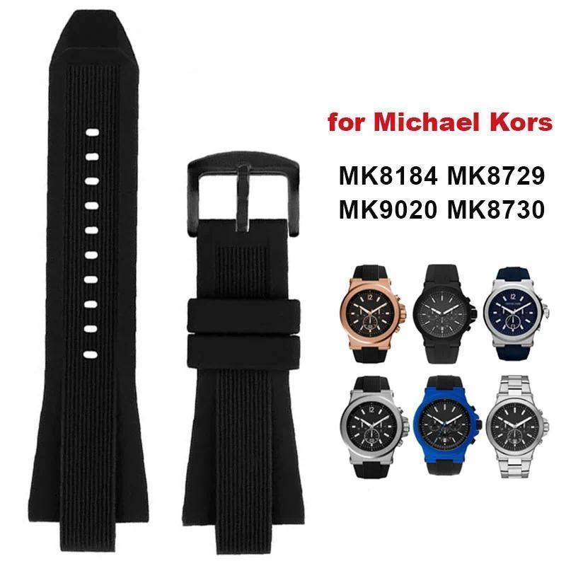 29mmx13mm Silicone Watch Band for Michael Kors MK8184 MK8729 MK9020 MK8152 MK9020 MK9026 Sport ving 