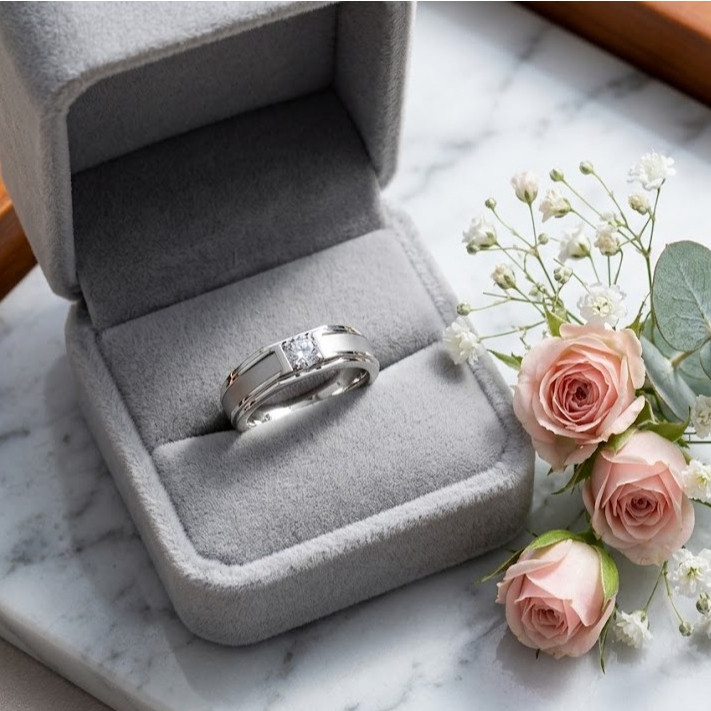 CINCIN PRIA BERKELAS ASLI PERAK , CINCIN SINGLE COWOK SILVER 925 SwPERAK