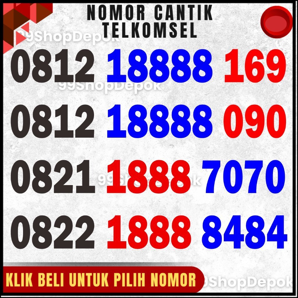 Nomor Cantik Simpati 18888, Nomer Cantik Telkomsel Simpati 4g 5g Kartu Perdana 1888 7070 - 1888 8484