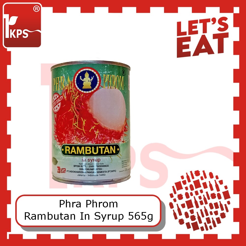 Rambutan In Syrup 565g "Phra Phrom" / Buah Rambutan /  Phra Phrom Rambutan in syrup kaleng phram phr
