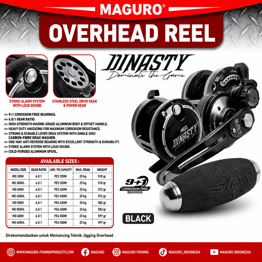 REEL OVERHEAD MAGURO DINASTY SW