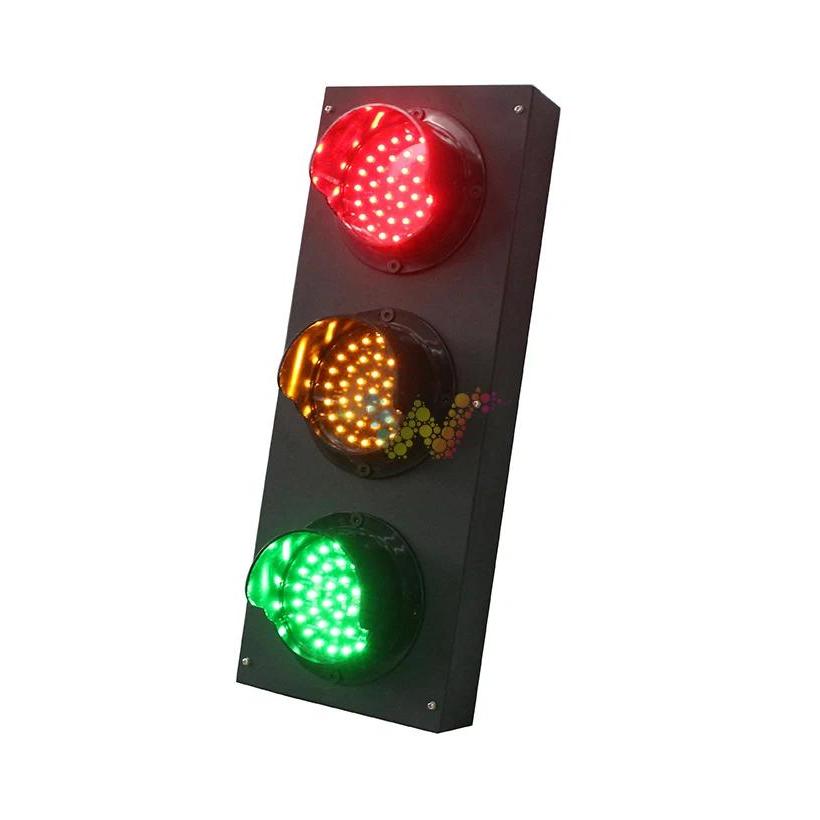 Mini Steel Housing 125mm Red Yellow Green Traffic Signal Light traffic light driving school teaching