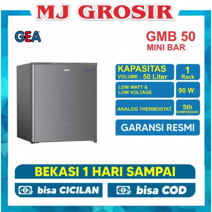 TD PROMO GEA RSA MINI BAR GMB 50 / 06 DR  / GMB 91 / SJ 50 MB / PRH 51 KULKAS PORTABLE PORTABEL 50L 