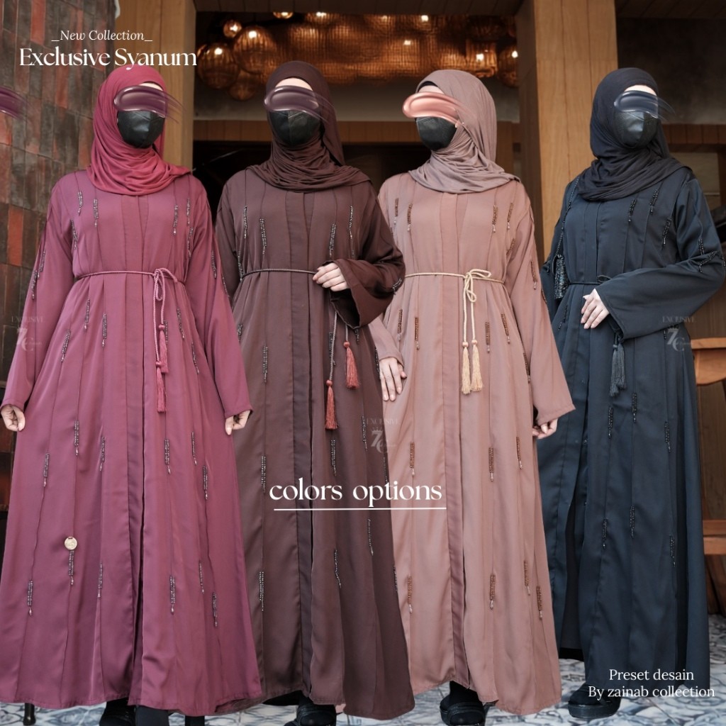 ( SYANUM ABAYA ) NEW LAUNCING EXCLUSIVE ZAINAB COLLECTION ABAYA REMAJA