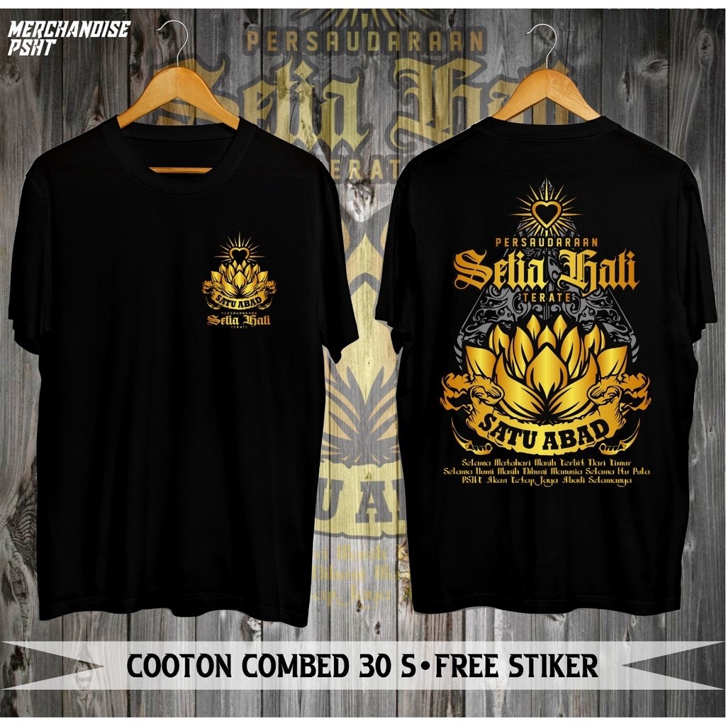 V309 KAOS PSHT KAOS SH TERATE KAOS SILAT KAOS TERATE WARU PUTIH CLOTH TERATE EMAS 1 ABAD
