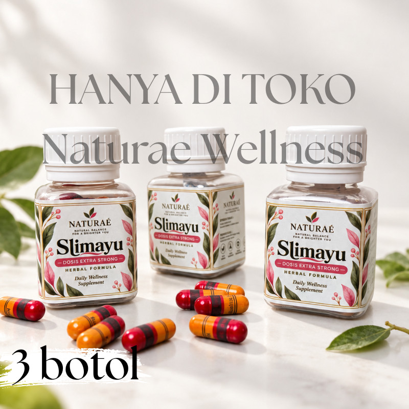 SLIMAYU By Naturae (3 BOTOL) KJP EXTRA STRONG Kualitas 1 Ring 2 Diet Herbal Ampuh 100% | Kapsul Jamu
