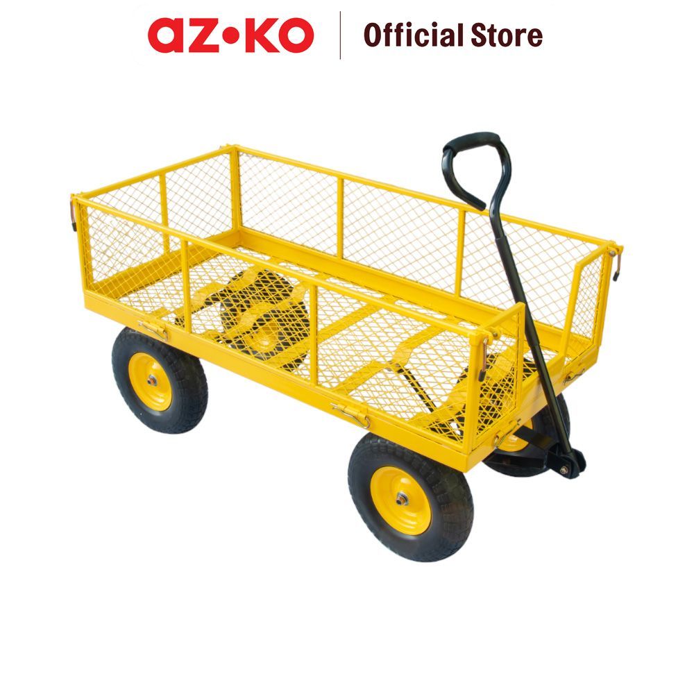 AZKO Krisbow Troli Barang Multifungsi 500 Kg - Kuning Alat Pengangkut Barang Dengan Roda Wheels Cart