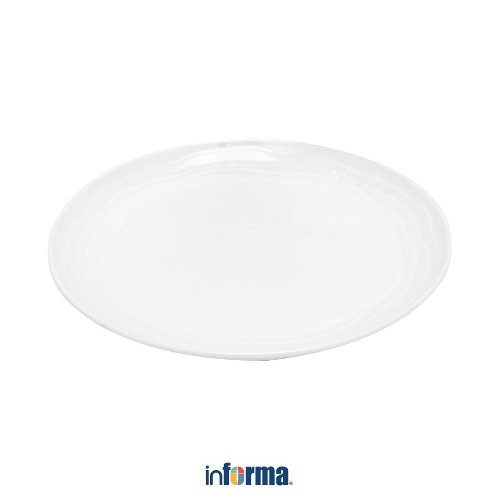 Informa Appetite Appetite Terra Piring Saji Round Porcelain 25.4 cm - Putih