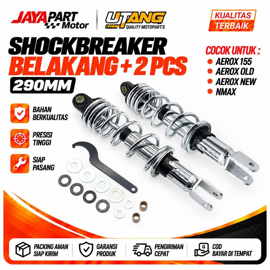 Shock Belakang 290mm Satuan Satu Buat Untuk Aerox 155 Aerox Old Aerox New Nmax Onderdil Pengganti St