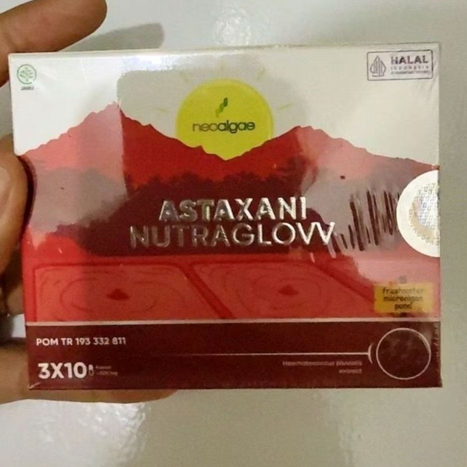 Astaxani Nutraglow Suplemen Pemutih Kulit Suplemen Kecantikan Astaxanthin10mg
