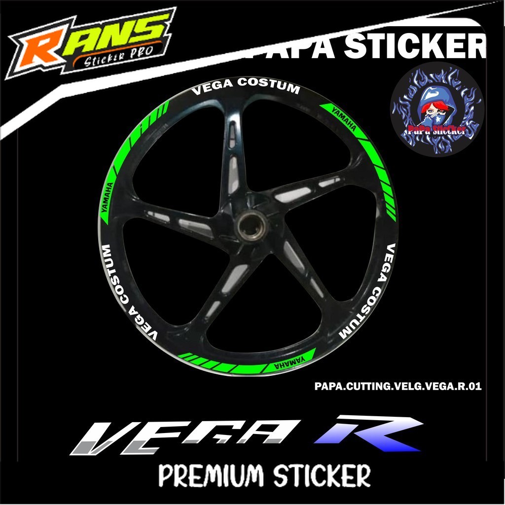 STIKER VELG VEGA R CUTTING STICKER VELG CUTTING VARIASI YAMAHA VEGA R LIS BAN/VELG 01