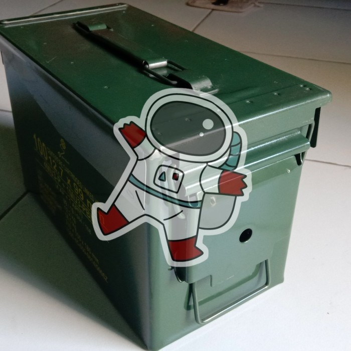 ArmyShopSBY Box Kotak Besi Serbaguna Bekas Peluru Pindad - Warna Hijau