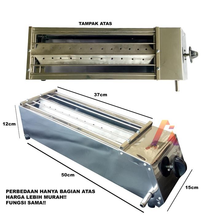PROMO  KOMPOR BAKARAN SOSIS 50CM / KOMPOR BAHAN STAINLESS MENGGUNAKAN BAHAN BAKAR GAS / KOMPOR PANGG