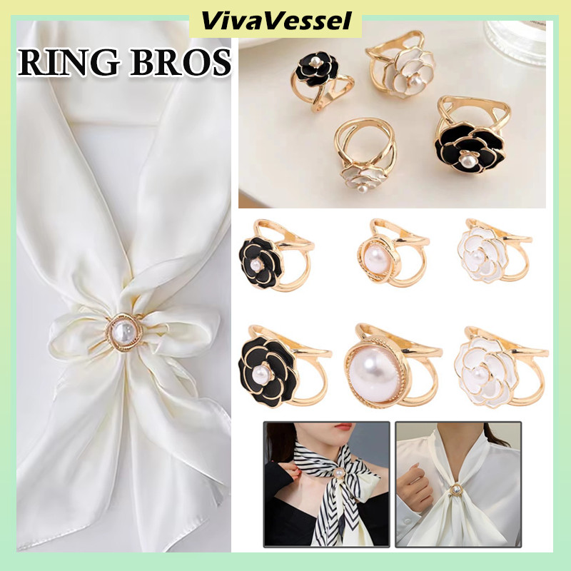 5PCS Ring Bros Multifungsi Bros Ring Cincin Mewah Besar Aksesoris/Ring Hijab Logam Bros Cincin Jilba