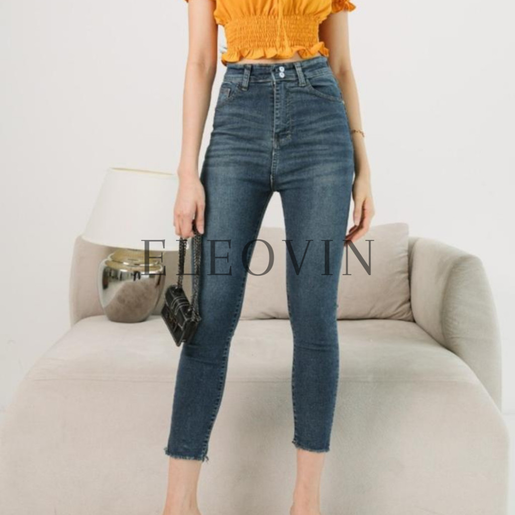 BRIGIXSHOP Eleovin Fashion - Eleven E11 Jeans | Celana Panjang Highwaist Wanita Jeans Premium Skinny