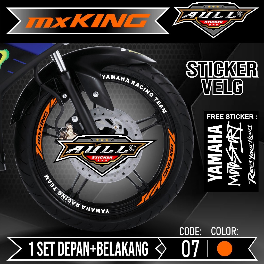 Sticker Velg MX KING Cutting Velg Motor Yamaha Mx King 150 List Stiker Cutting Velk Variasi Set Depa