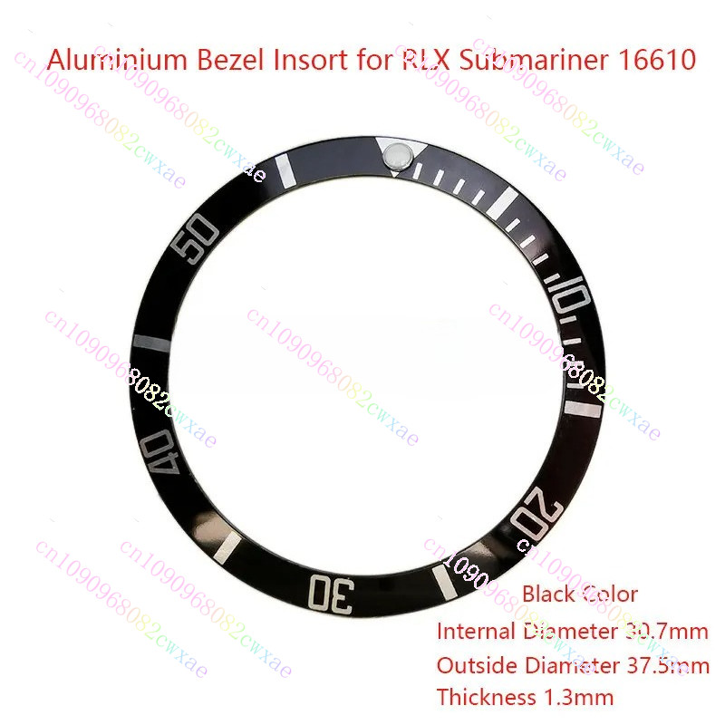 Aluminium Bezel Insert for RLX Submariner 16610, Watch Parts