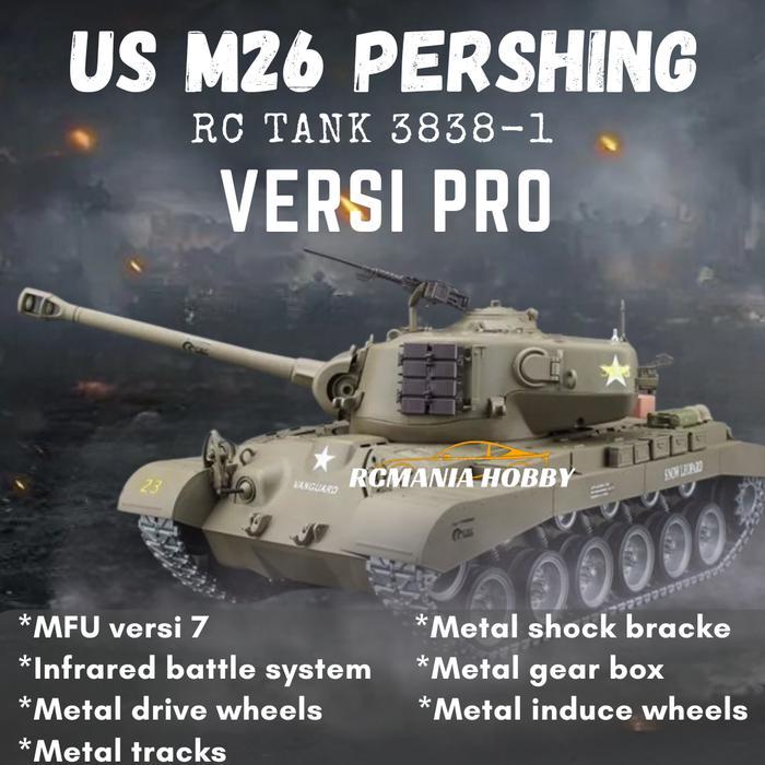 RC Tank Heng Long RC Tank Militer 1/16 Versi 7 - 3838-1 Pro