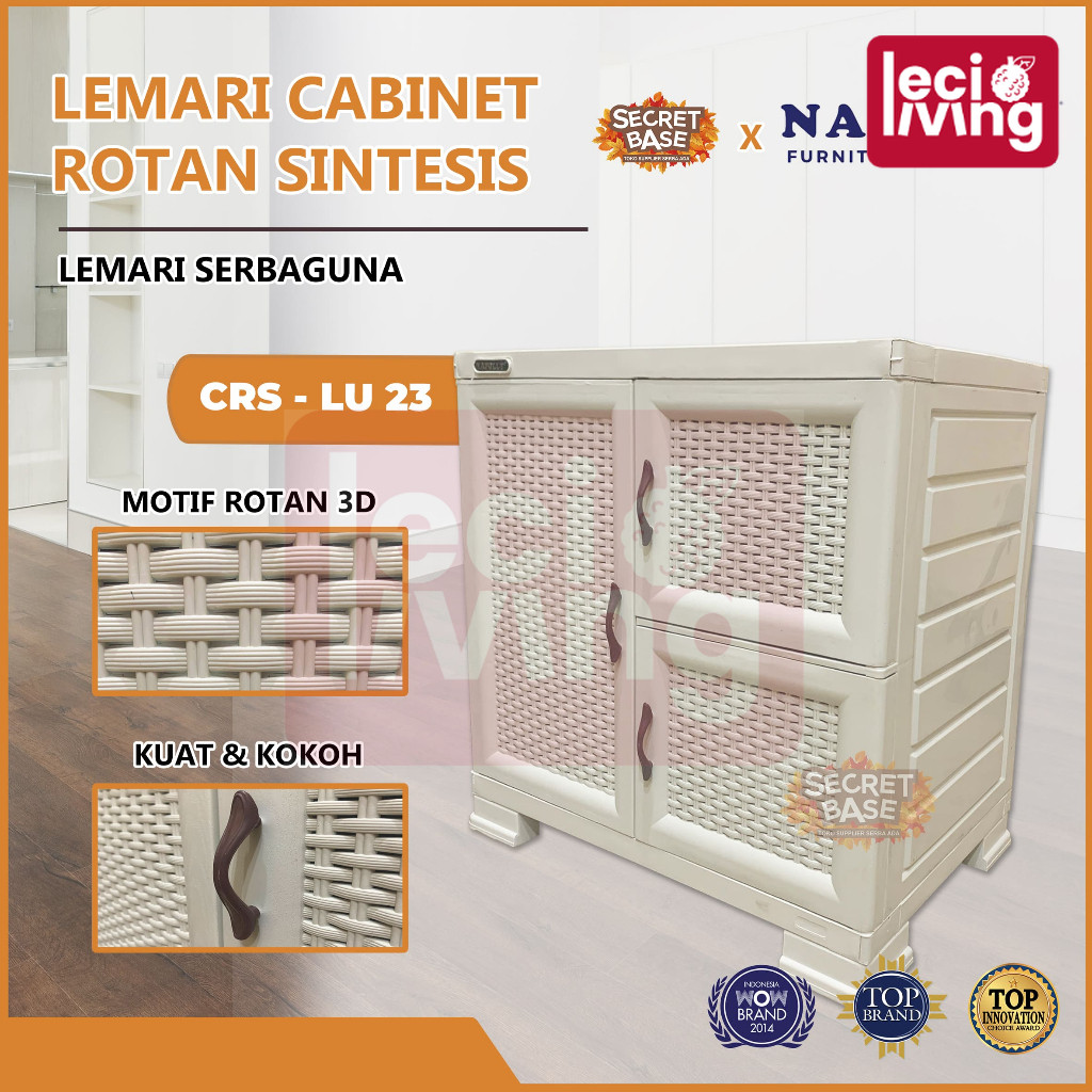 NAPOLLY CRS LU 23 PUTIH - Almari Pakaian Plastik / Box / Lemari Baju Minimalis