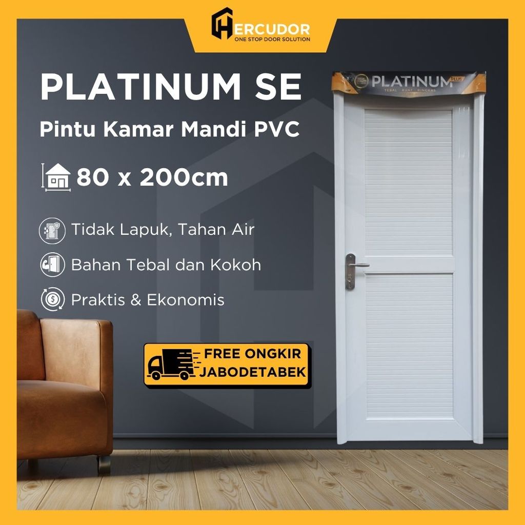 Pintu PVC Tebal PLATINUM Special Edition - 80x200